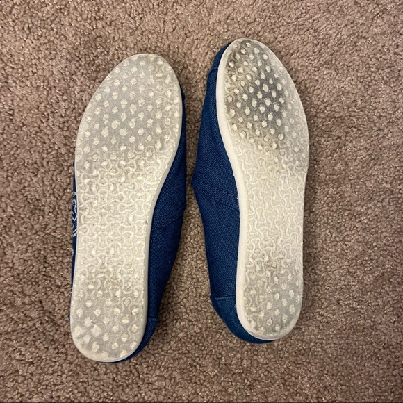 Toms blue slip on shoes 6 - Picture 3 of 9